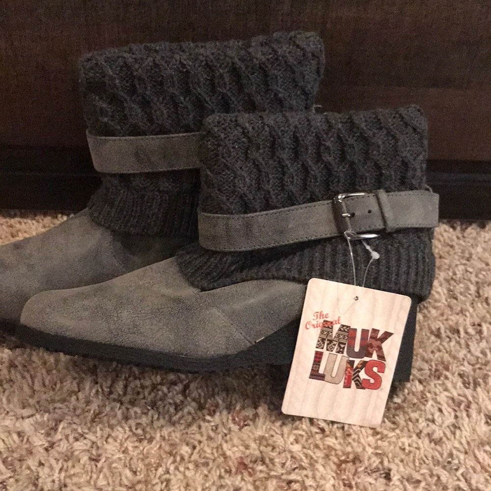 Muk luks booties Gray